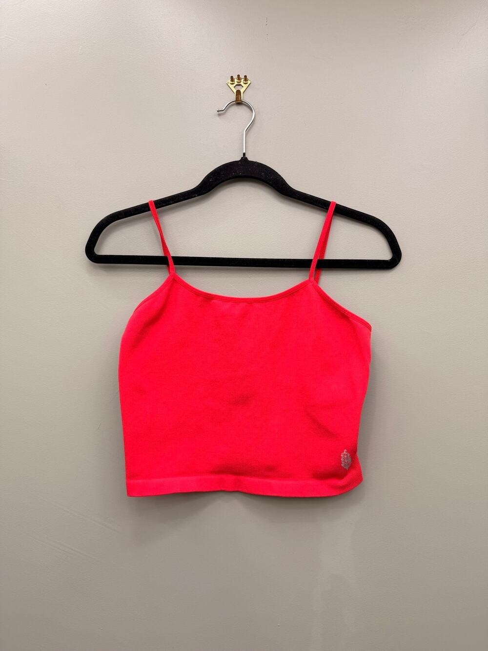 Free People Movement Neon Pink Seamless Crop Cami Brami OS